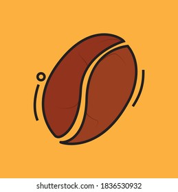 granos de café de fondo amarillo
