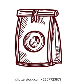 coffee beans pack icon isolated