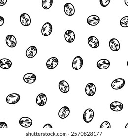 Coffee beans pattern background. cafe pattern background. coffee beans background. Coffee beans wallpaper. Coffee Beans Illustration for packaging.