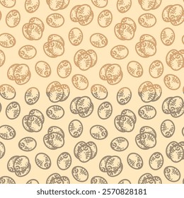 Coffee beans pattern background. cafe pattern background. coffee beans background. Coffee beans wallpaper. Coffee Beans Illustration for packaging.
