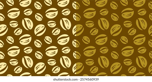 Coffee beans pattern background. cafe pattern background. coffee beans background. Coffee beans wallpaper. Coffee Beans Illustration for packaging.