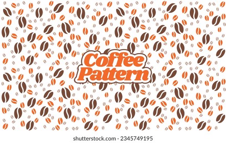 coffee beans pattern. background coffee beans pattern. Seamless Coffee Bean Pattern for packaging. coffee beans wallpaper.