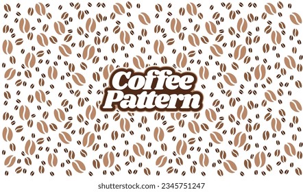 coffee beans pattern. coffee beans background. Seamless Coffee Bean Pattern for packaging. coffee beans wallpaper.