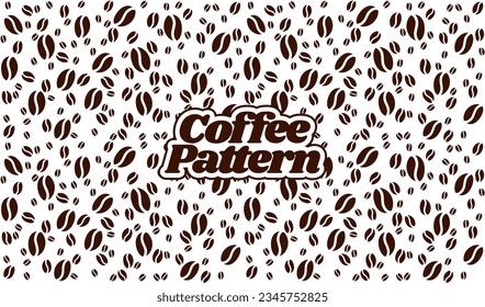 coffee beans pattern. coffee beans background. Seamless Coffee Bean Pattern for packaging. coffee beans wallpaper.