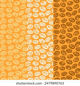 coffee beans pattern. background coffee beans seamless pattern. Seamless Coffee Bean Pattern for packaging. coffee beans wallpaper.