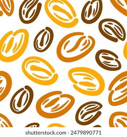 coffee beans pattern. background coffee beans seamless pattern. Seamless Coffee Bean Pattern for packaging. coffee beans wallpaper.