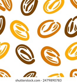 coffee beans pattern. background coffee beans seamless pattern. Seamless Coffee Bean Pattern for packaging. coffee beans wallpaper.