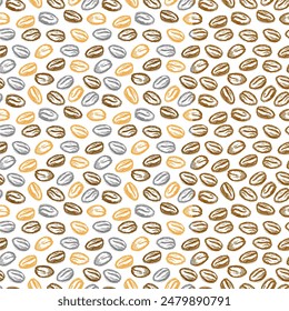 coffee beans pattern. background coffee beans seamless pattern. Seamless Coffee Bean Pattern for packaging. coffee beans wallpaper.