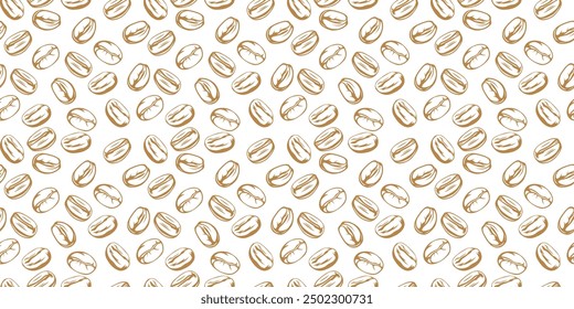 Coffee beans pattern background. coffee beans background. Coffee beans wallpaper. Coffee Beans Illustration for packaging.