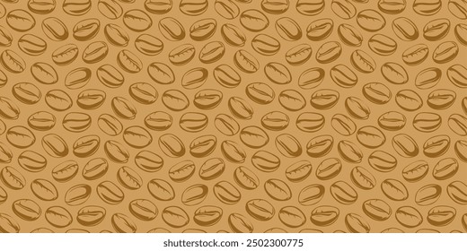 Coffee beans pattern background. coffee beans background. Coffee beans wallpaper. Coffee Beans Illustration for packaging.