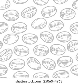 Coffee beans pattern background. Coffee beans wallpaper. Coffee Beans Illustration for packaging. seamless pattern of coffee beans background.