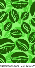 Coffee beans pattern background. Coffee beans wallpaper. Coffee beans illustration pattern. Coffee beans background. Perfect for fabrics, textile, wallpaper, and decor. SSTKbackgrounds