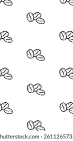 Coffee beans pattern background. Coffee beans wallpaper. Coffee beans illustration pattern. Coffee beans background. Perfect for fabrics, textile, wallpaper, decor. SSTKbackgrounds