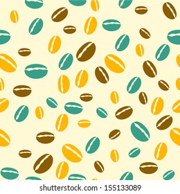 Coffee beans pattern, seamless