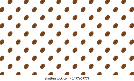 Coffee beans pattern. Coffee seed vector. wallpaper. free space for text. background.