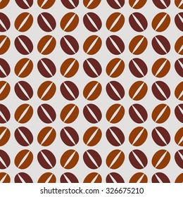 Coffee beans pattern. Vector illustration