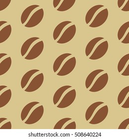 Coffee beans pattern. Vector illustration