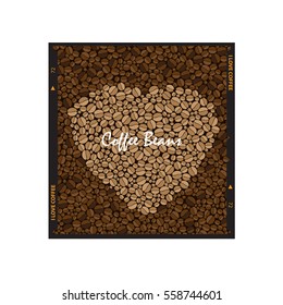 coffee beans photo background vector