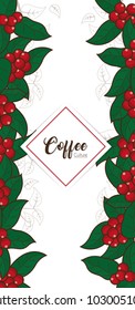 Coffee beans and plant concept