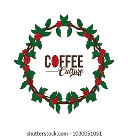 Coffee beans and plant concept