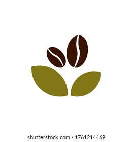 ilustración de diseño de vectores de plantas de granos de café 
