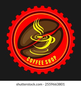 Coffee and coffee beans poster Design template. Coffee vector illustration, Coffee shop sign, poster, logo, banner