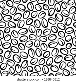 coffee beans seamless pattern