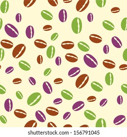 Coffee beans seamless pattern
