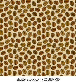 coffee beans seamless pattern