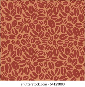 Coffee beans seamless pattern