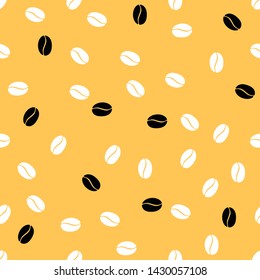 coffee beans seamless pattern background