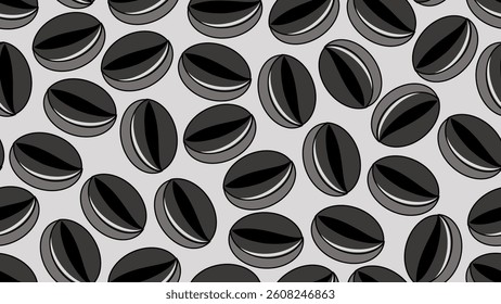 Coffee beans seamless pattern background. Coffee beans wallpaper. Coffee beans illustration pattern. Coffee beans background. Perfect for fabrics, textile, wallpaper, decor. SSTKbackgrounds