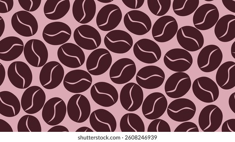 Coffee beans seamless pattern background. Coffee beans wallpaper. Coffee beans illustration pattern. Coffee beans background. Perfect for fabrics, textile, wallpaper, decor. SSTKbackgrounds
