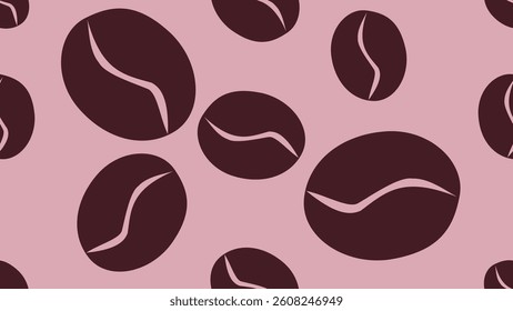 Coffee beans seamless pattern background. Coffee beans wallpaper. Coffee beans illustration pattern. Coffee beans background. Perfect for fabrics, textile, wallpaper, decor. SSTKbackgrounds