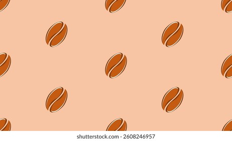 Coffee beans seamless pattern background. Coffee beans wallpaper. Coffee beans illustration pattern. Coffee beans background. Perfect for fabrics, textile, wallpaper, decor. SSTKbackgrounds