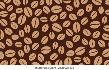 coffee beans seamless pattern. Coffee background.  Coffee Beans Illustration for packaging