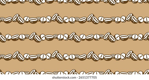coffee beans seamless pattern cafe hot tea cup vector bakery water drinking cartoon doodle gift wrapping paper tile background repeat wallpaper illustration scarf isolated design brown