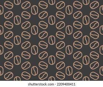 Coffee beans seamless pattern design, vector background