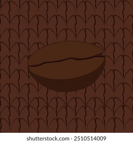 Coffee beans seamless pattern. International coffee day background template design. Flat style vector illustration can used web poster discord banner. EPS 10