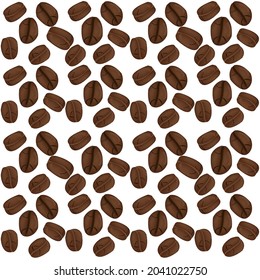 Patrón de café sin soldadura sobre fondo blanco