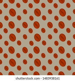 coffee beans seamless pattern vector illustration background