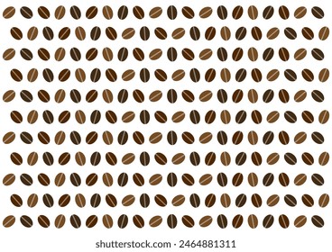 Coffee beans seamless pattern. Vector illustration. For wallpaper, background, fabric, and wrapping paper.