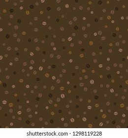 Coffee beans. Seamless Wallpaper. Vector illustration. Mocha espresso and cappuccino