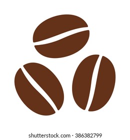 Coffee beans / seeds flat vector color icon for food apps and websites