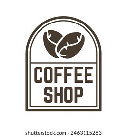 Coffee beans or coffee shop logo vector design template