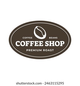 Coffee beans or coffee shop logo vector design template