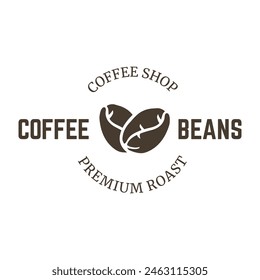 Coffee beans or coffee shop logo vector design template