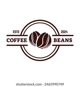 Coffee beans or coffee shop logo vector design template