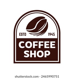 Coffee beans or coffee shop logo vector design template