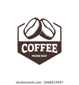 Coffee beans or coffee shop logo vector design template